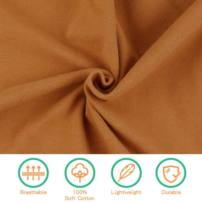 PESAAT Cotton Baby Swaddle Hat Set Newborn Infant Hats Receiving Blankets for Baby Boys Girls (Coffee, 0-6 Months) - Image 4